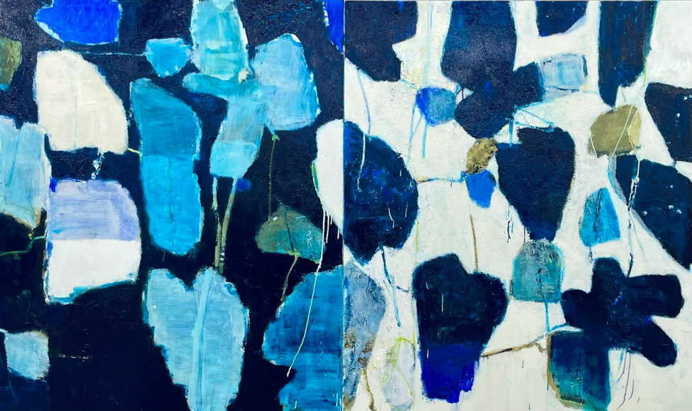 EVERY BLUE DAY &amp;amp; EVERY WHITE NIGHT, Oil and Enamel on Canvas