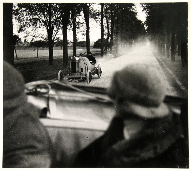 Jacques Henri&nbsp;Lartigue, The Lion Peugot racing car, Louis, Zissou, on the road back from Gaillon to Paris, Octover 6,&nbsp;1912