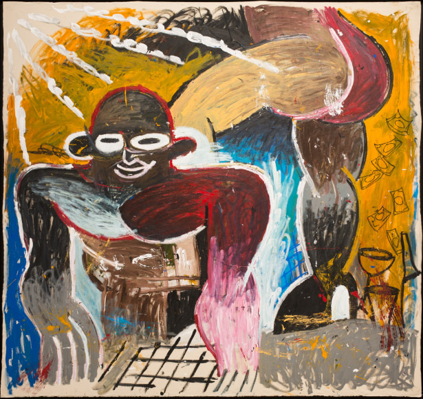 Regiland Sylvester II Debauchery in the Club  2017  Acrylic and oil on canvas  201.93 x 228.6 cm