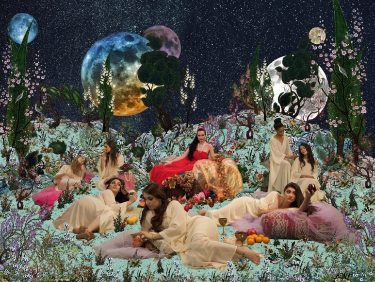 SHOJA AZARI&nbsp;, Banquette of Houries, (The King of Black), 2013