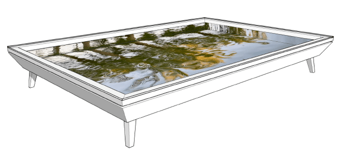 The Sustainable City, Dubai, 55&rdquo; Monitor, wood, mirror, glass&nbsp;&nbsp;