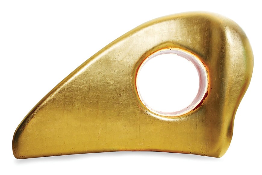 T-Rex-i,&nbsp;2020, Gold Leaf and Guards Red Paint over Wood