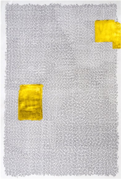 Not being loved (Rumi), 2019, Pen &amp;amp; Gold on Paper