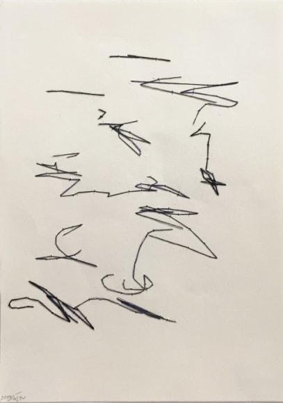 Untitled, 2015, Embroidery on paper
