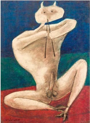 Bahman Mohasses, Untitled (Satyr or Pan), 1965