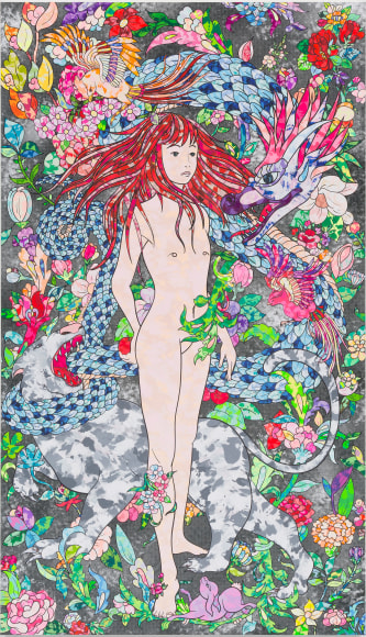 Battle for an Apple (Eve 3), 2018, Acrylic on canvas