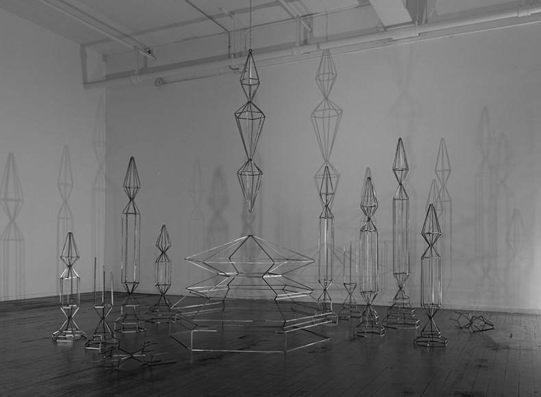 The Anchoress, 2014, Steel, chain and LED lights