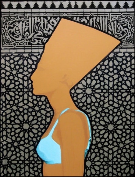 AYAD ALKADHI, Nefertiti in Blue Bra&nbsp;[side], 2014