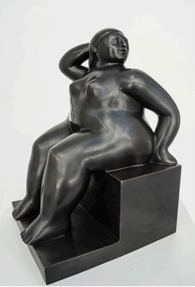 Fernando Botero Donna Seduta su Cubo, 2006