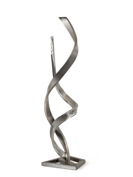 Double Helix, 2019, Sanded stainless steel