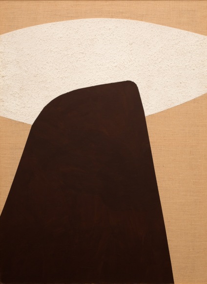 Magda Skupinska  Mount  2017  milk and chocolate on canvas  152 x 112 cm