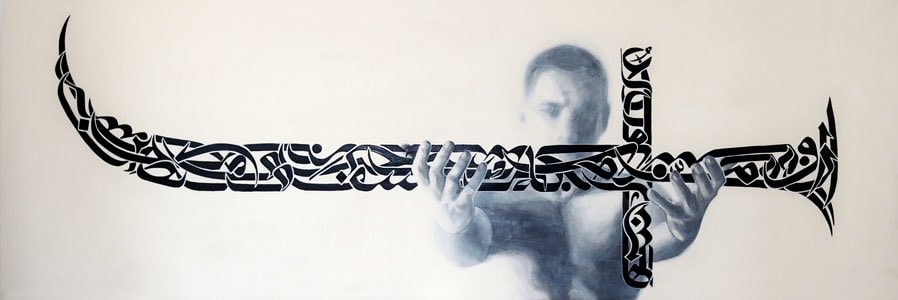 If Words Could Kill X, 2015, Ink, acrylic, charcoal, pen on canvas