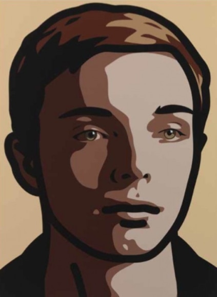 JULIAN OPIE, Finn, eyes left, head left, 2013
