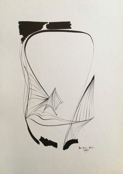 Untitled, 1987, China Ink on paper