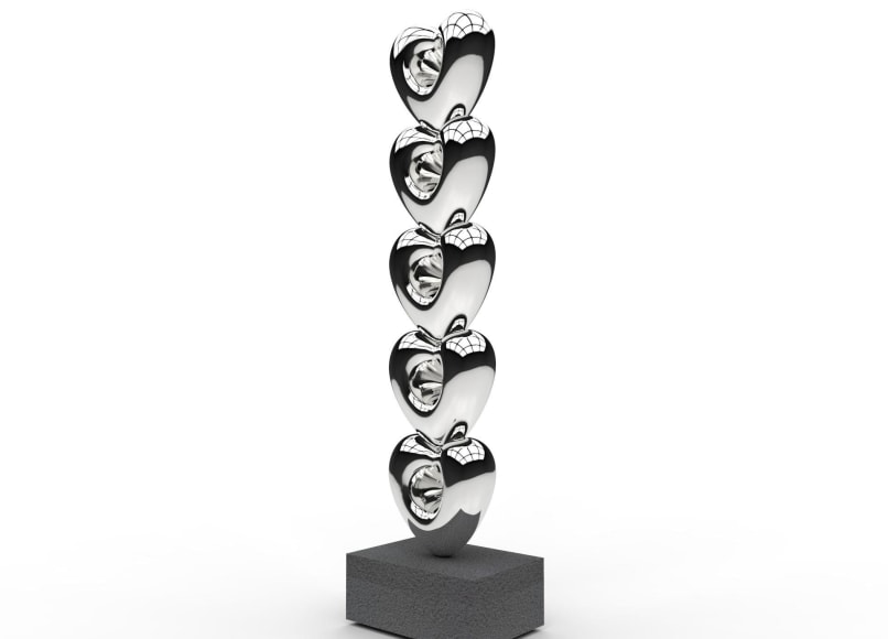 Love Me Totem, 2016, polished mirrored steel, Ed. of 5 + 2 AP,