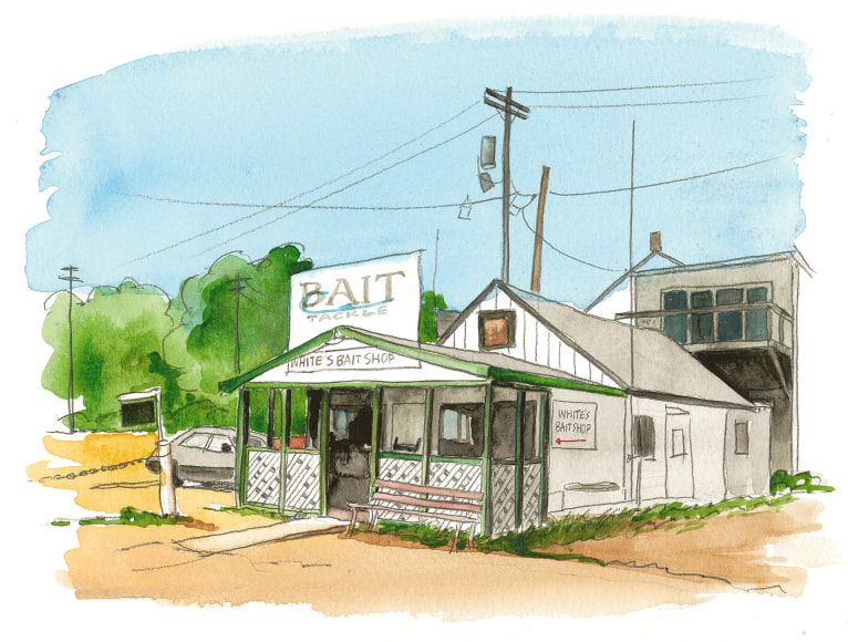 Greenport Bait shop. Greenport has always been a fisherman's haven.