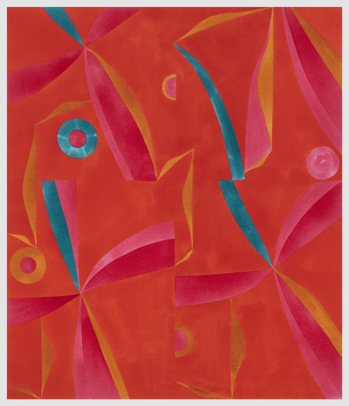 Margaux Ogden Bathers (Red, Viridian & Quinacridone Magenta), 2023