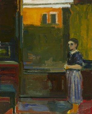 Elmer Bischoff Woman with Striped Skirt