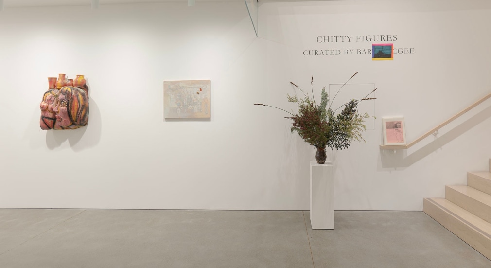 Installation view of Chitty Figures: curated by Barry McGee.