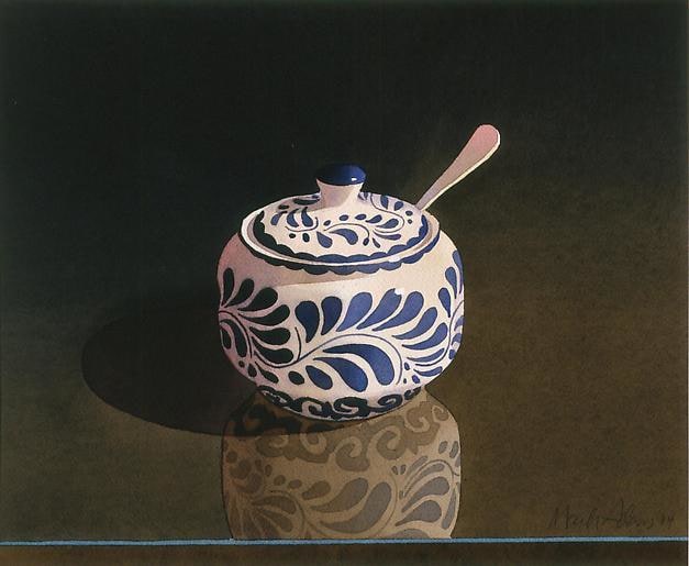 Blue and White Sugar Bowl