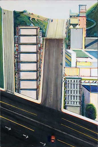 Wayne Thiebaud Five Streets Down, 1986