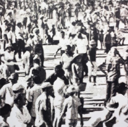 Wayne Gonzales Waiting Crowd, 2008