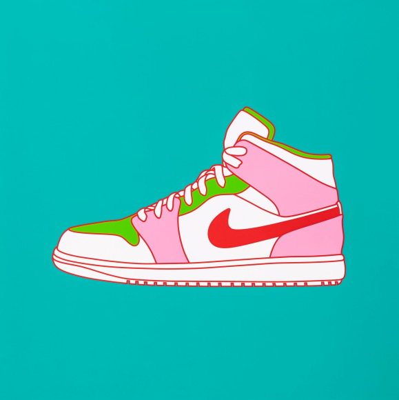 Michael Craig-Martin Untitled (Nike trainer turquoise), 2023