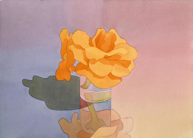 Orange Begonias in Glass