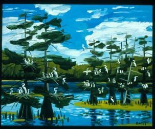 Rookery 2004 oil on panel