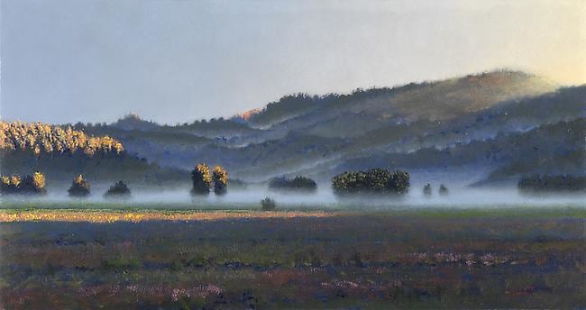 Stephen Hannock Morning Light with Fog Ribbons (Mass MoCA #121), 2009