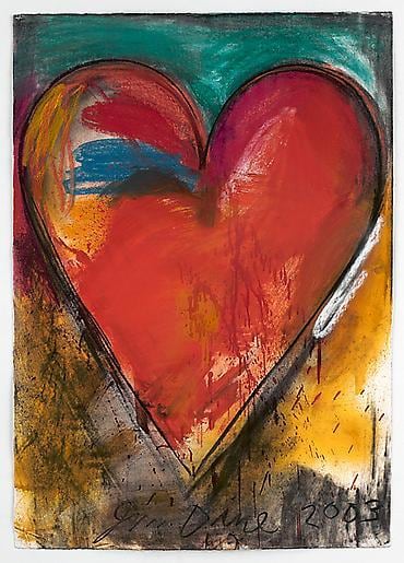 Jim Dine, (untitled) Artist Palette with Heart in Red (ca. 1986), Available for Sale