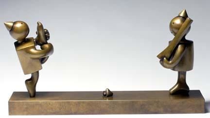 Tom Otterness Ballerina and Tin Soldier with Two Hearts