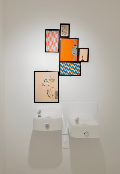 Installation view of Chitty Figures: curated by Barry McGee.