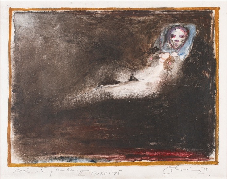 Nathan Oliveira Reclining Nude II, 1975