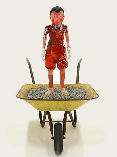 Poor Pinocchio Stuck in a Wheelbarrow