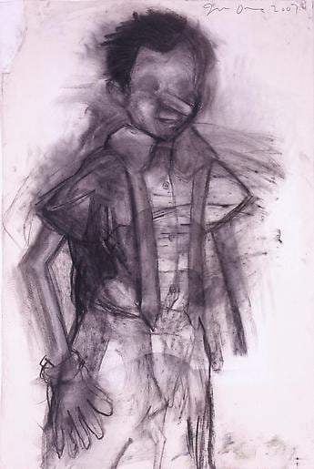 Frantic 2007 charcoal on paper