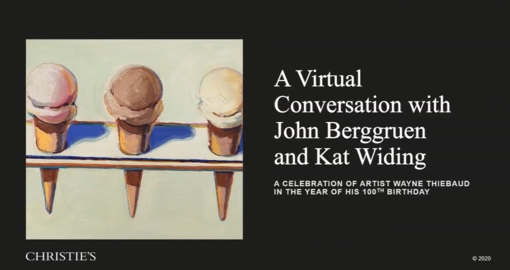 Conversation between John Berggruen and Kathryn Widing on Wayne Thiebaud
