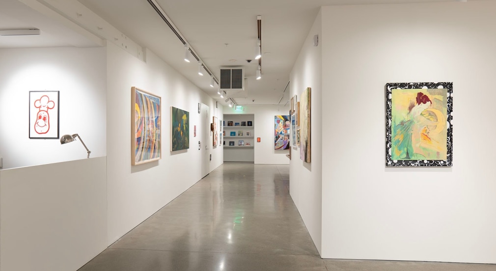 Installation view of Chitty Figures: curated by Barry McGee.