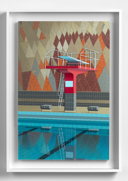 Lucy Williams Reflecting Pool (red mosaic I), 2019  