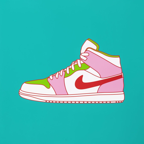 Michael Craig-Martin Untitled (Nike trainer turquoise), 2023