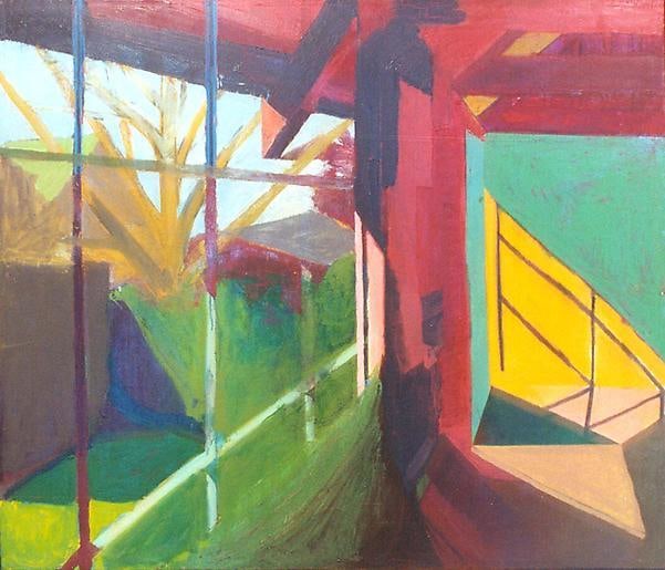 Bruce McGaw Studio Windows, Sunlight, Tree, 1966