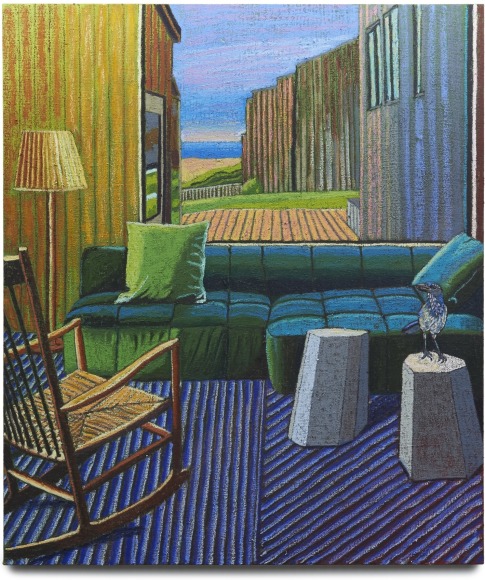 JJ Manford Sunset at Sea Ranch with California Scrub Jay, 2022