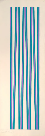 Bridget Riley, Violet crossing Turquoise, 1970