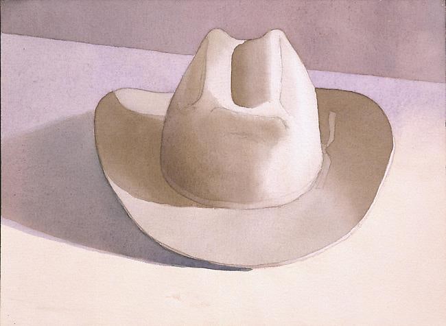 Hat watercolor on paper