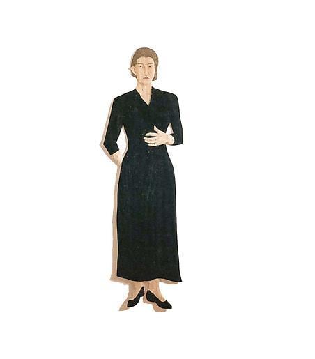 Stephan Balkenhol Woman with Indigo Blue Dress