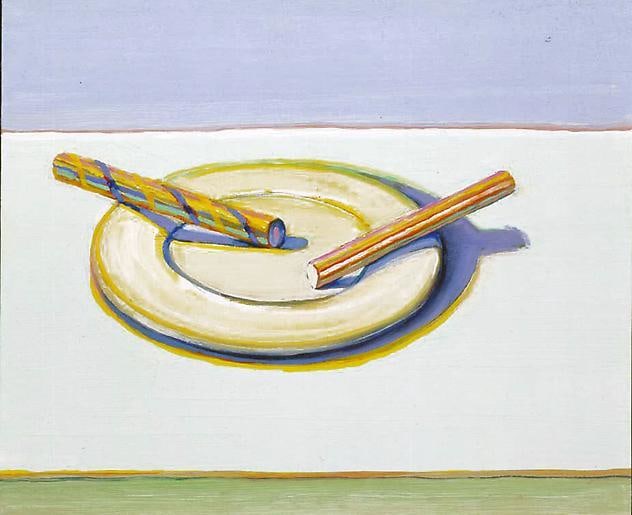 Wayne Thiebaud Two Candy Sticks, 2004
