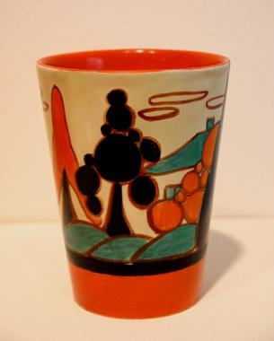 Orange Trees and House beaker