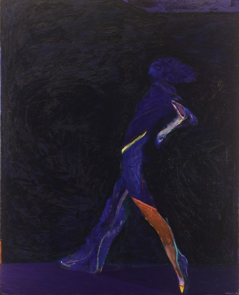 Nathan Oliveira, Blue Stage Figure, 1975, oil on canvas, 96 x 72 inches