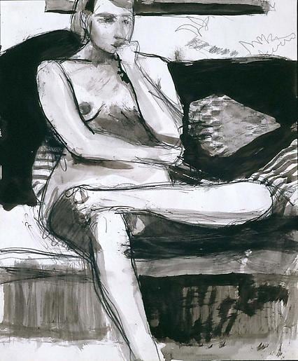 Untitled pencil and ink wash on paper
