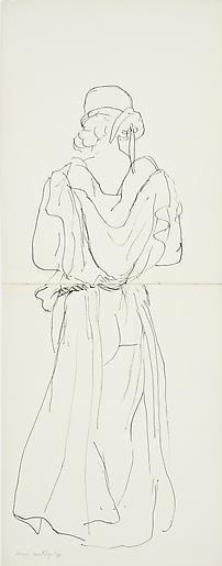 Femme en Robe Longue de Dos 1930,